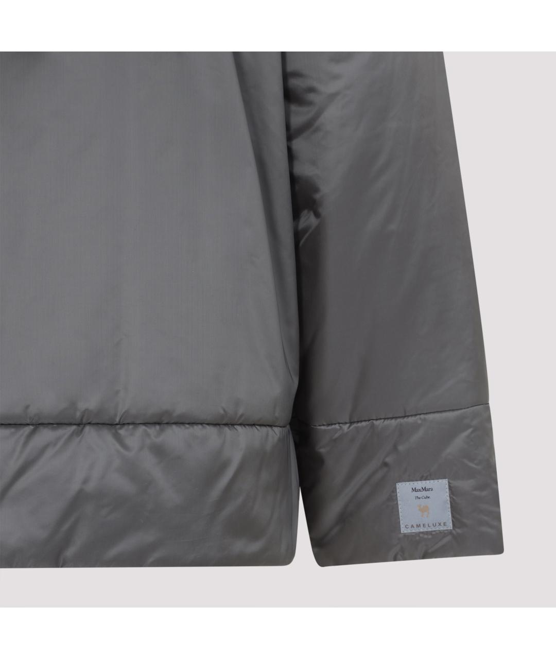 MAX MARA Серый полиэстеровый пуховик, фото 3