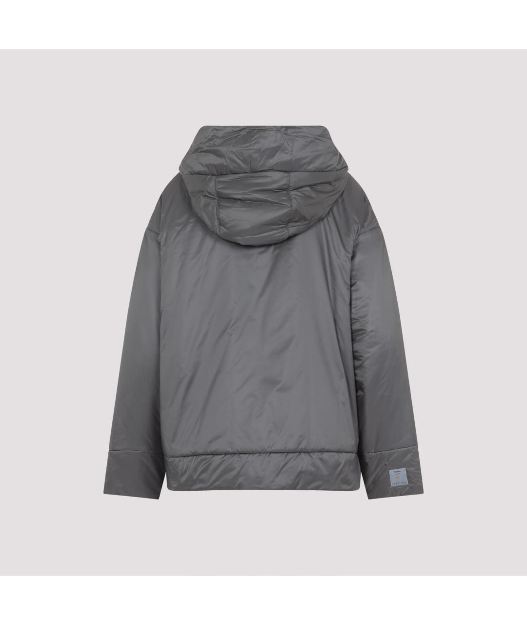 MAX MARA Серый полиэстеровый пуховик, фото 2