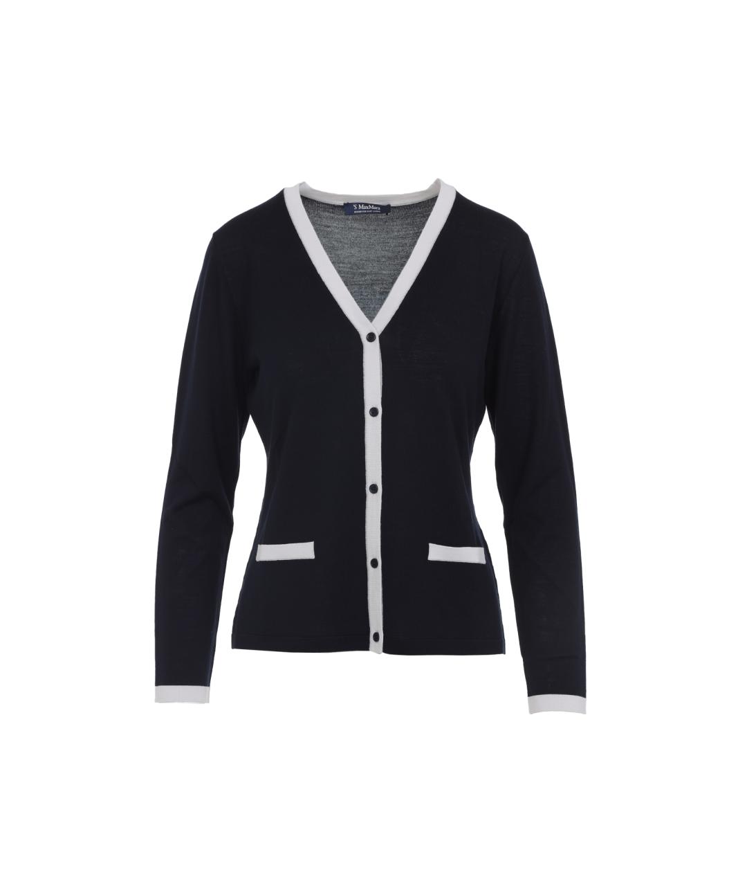 'S MAX MARA Синий шерстяной кардиган, фото 1