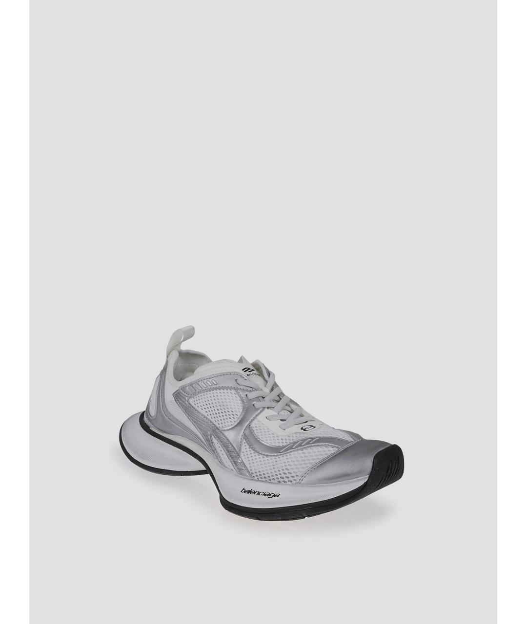 BALENCIAGA Белые синтетические низкие кроссовки / кеды, фото 3