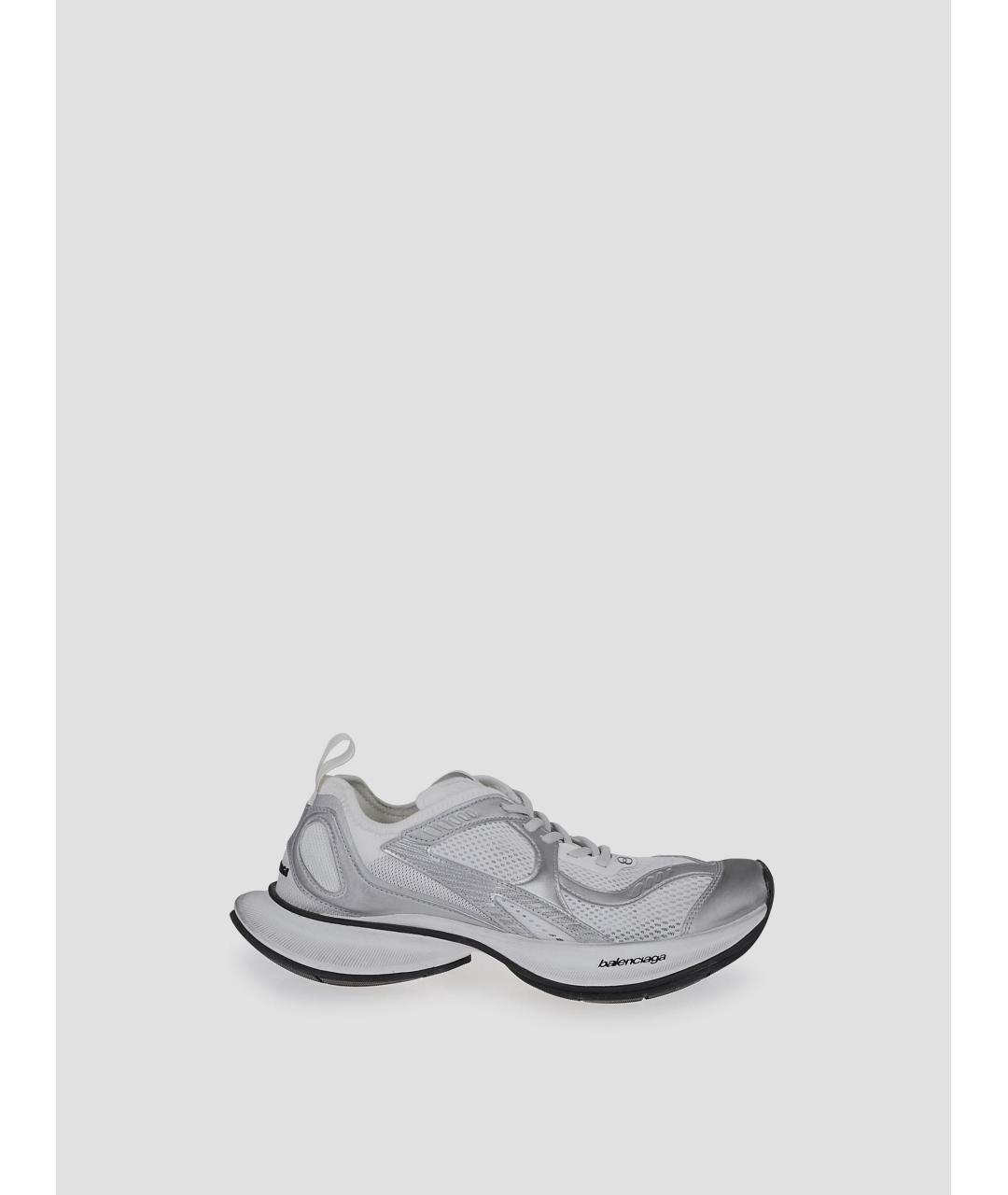 BALENCIAGA Белые синтетические низкие кроссовки / кеды, фото 4