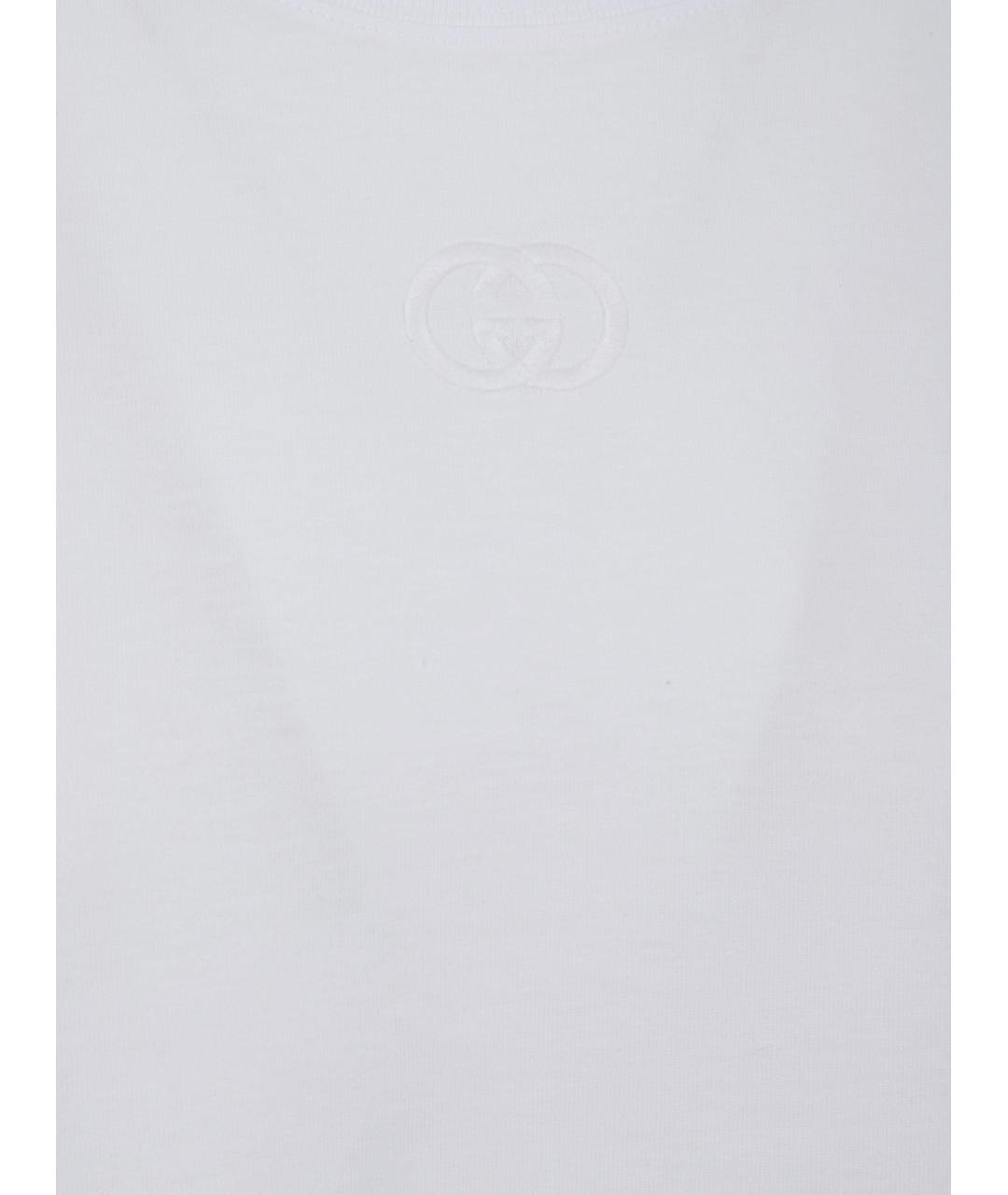 GUCCI Белая хлопковая футболка, фото 3