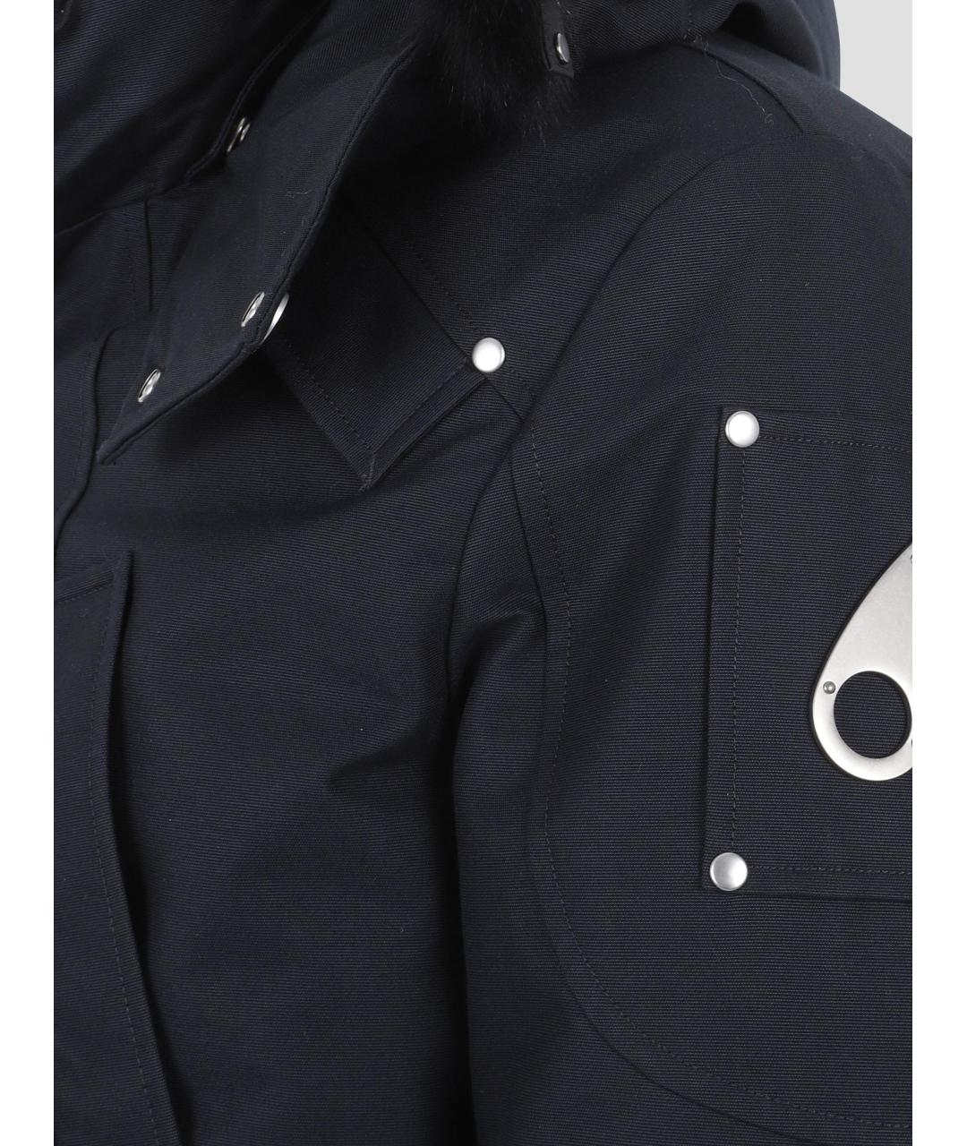 MOOSE KNUCKLES Темно-синяя хлопко-эластановая куртка, фото 3