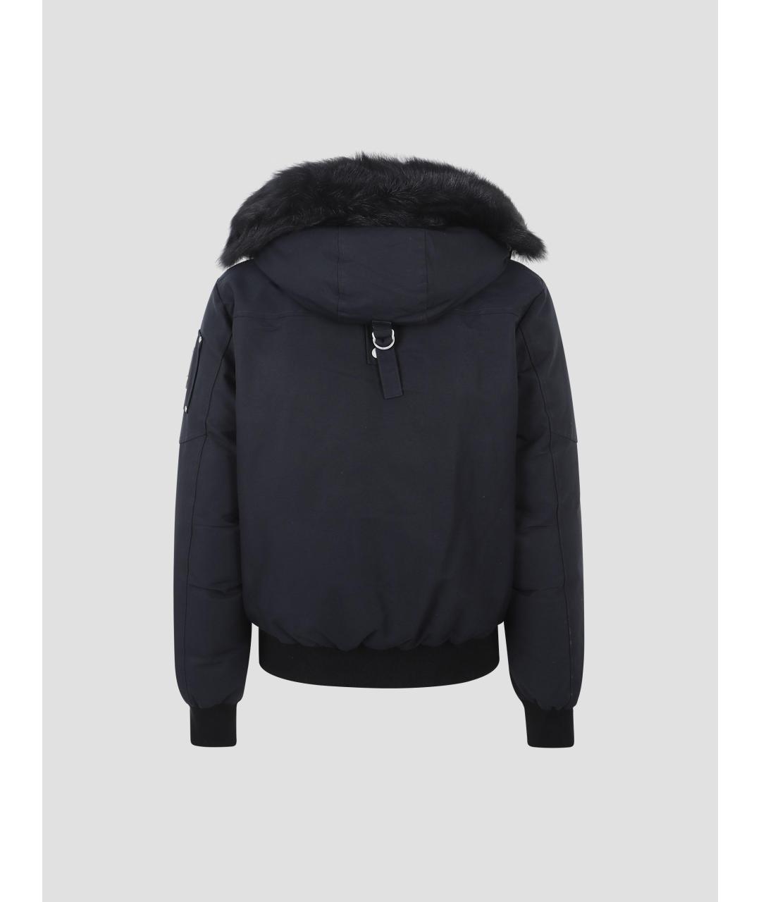 MOOSE KNUCKLES Темно-синяя хлопко-эластановая куртка, фото 2