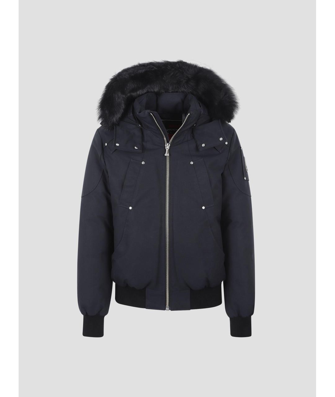 MOOSE KNUCKLES Темно-синяя хлопко-эластановая куртка, фото 4