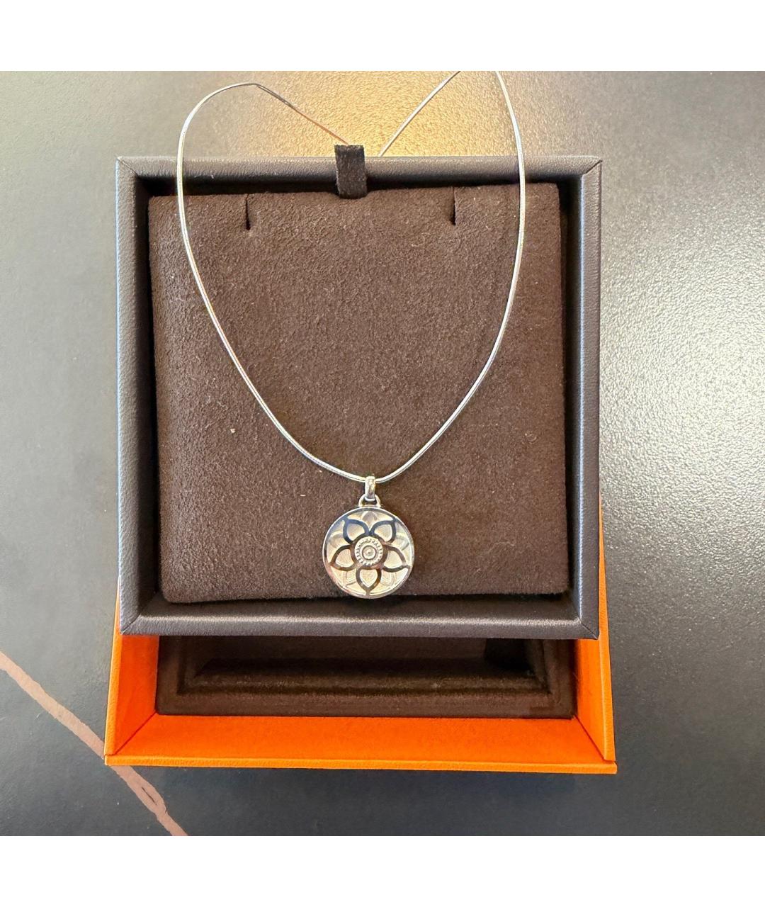 HERMES Серебряное серебряное колье, фото 10