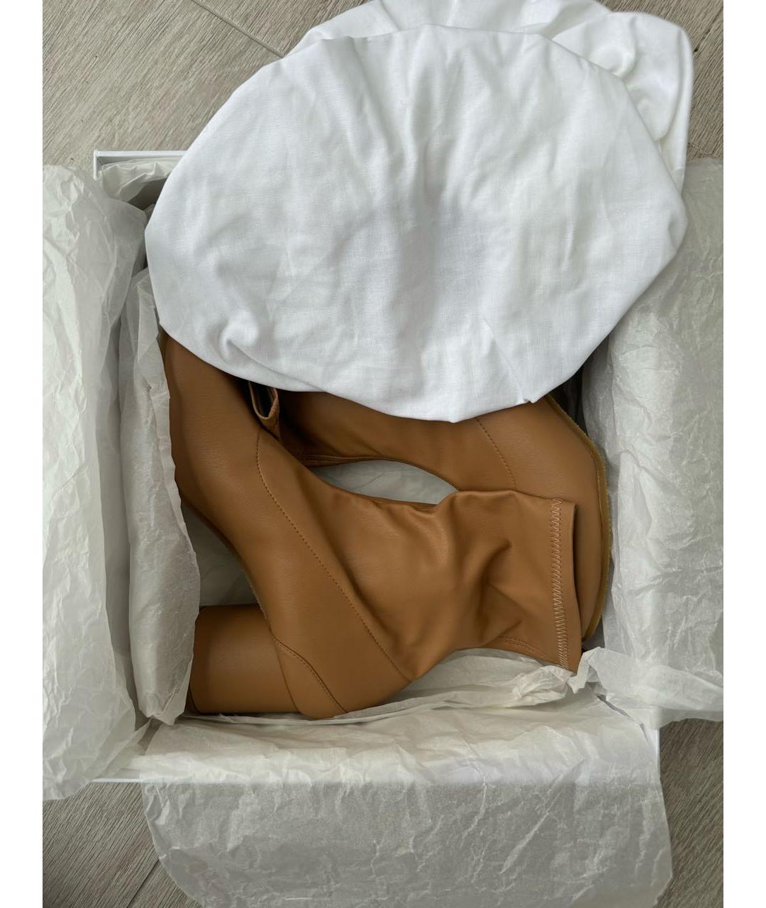 MAISON MARGIELA Бежевые кожаные ботильоны, фото 7
