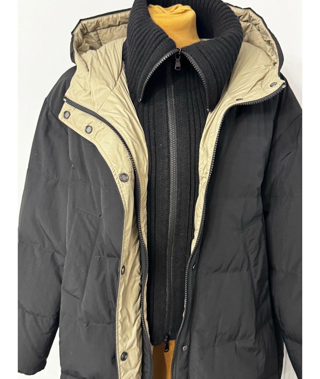 BRUNELLO CUCINELLI Черный полиэстеровый пуховик, фото 4