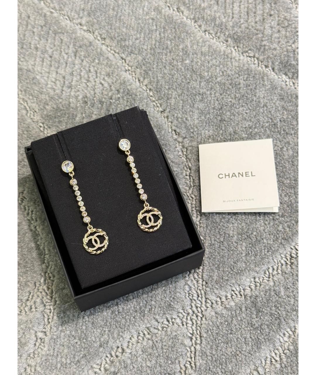 CHANEL Серебряные металлические серьги, фото 2