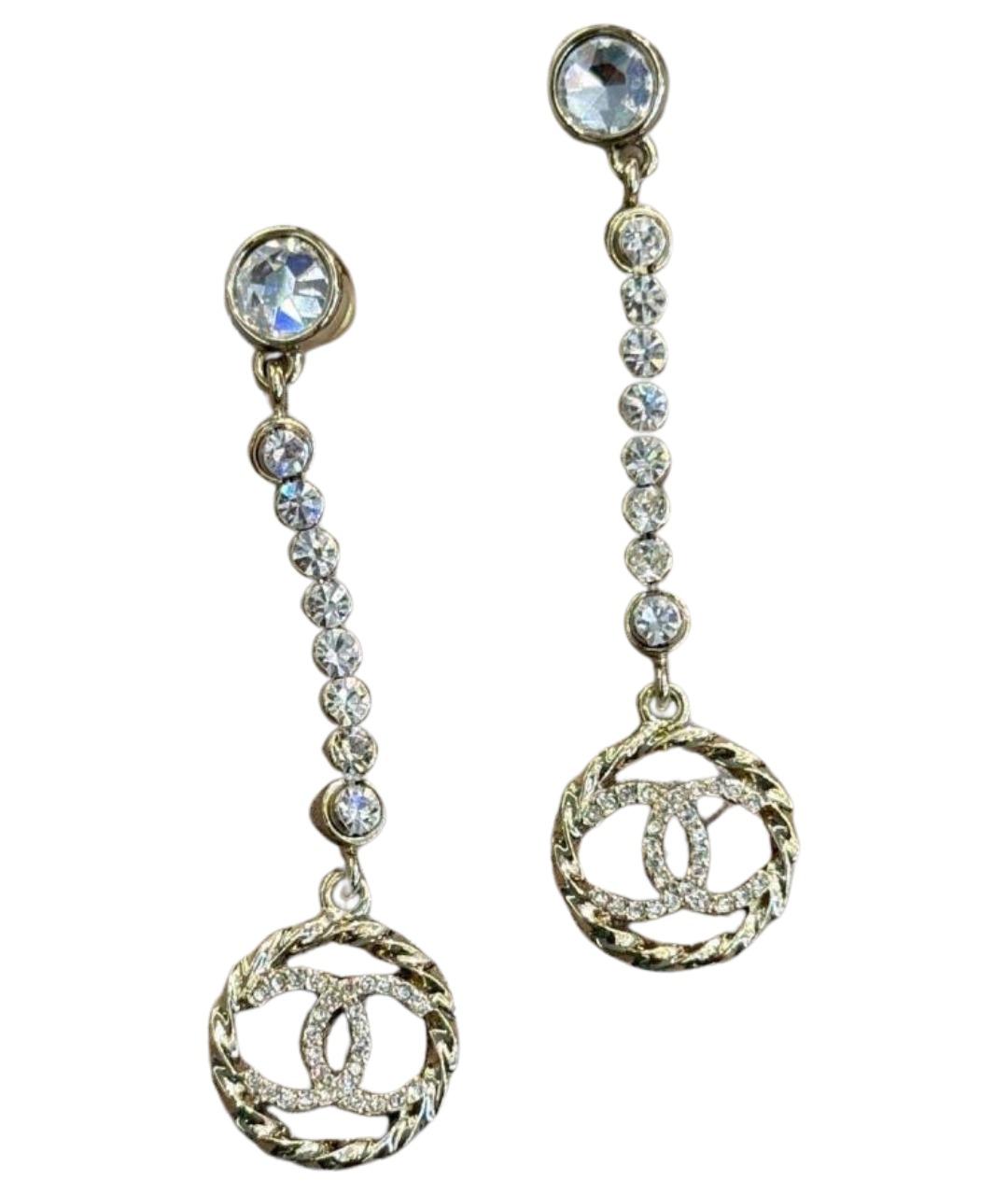 CHANEL Серебряные металлические серьги, фото 1