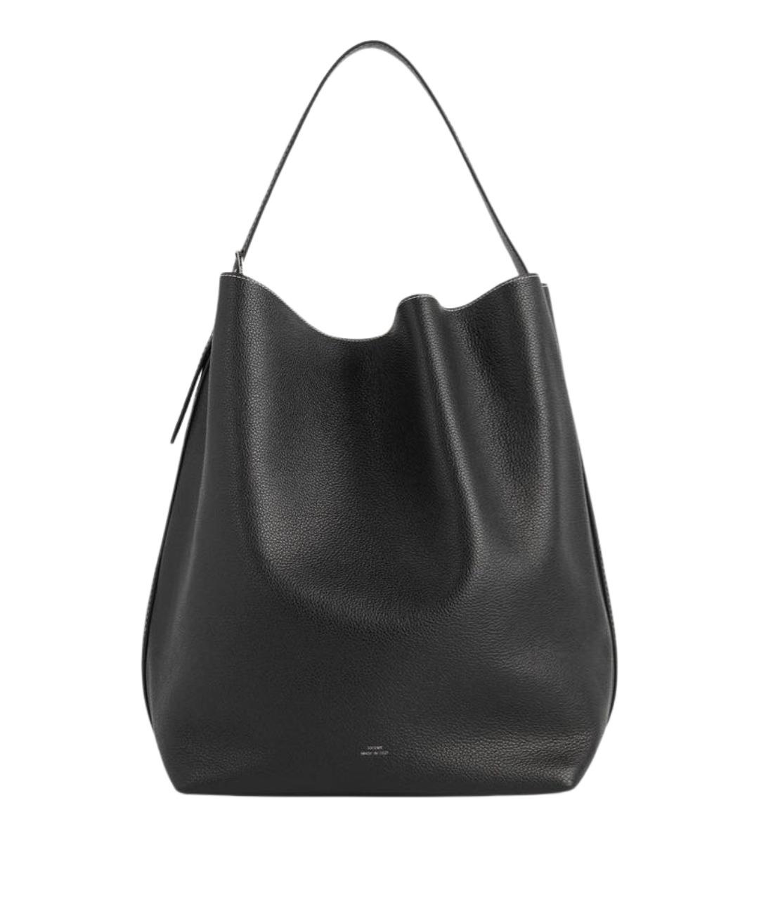 TOTEME Черная кожаная сумка с короткими ручками, фото 1