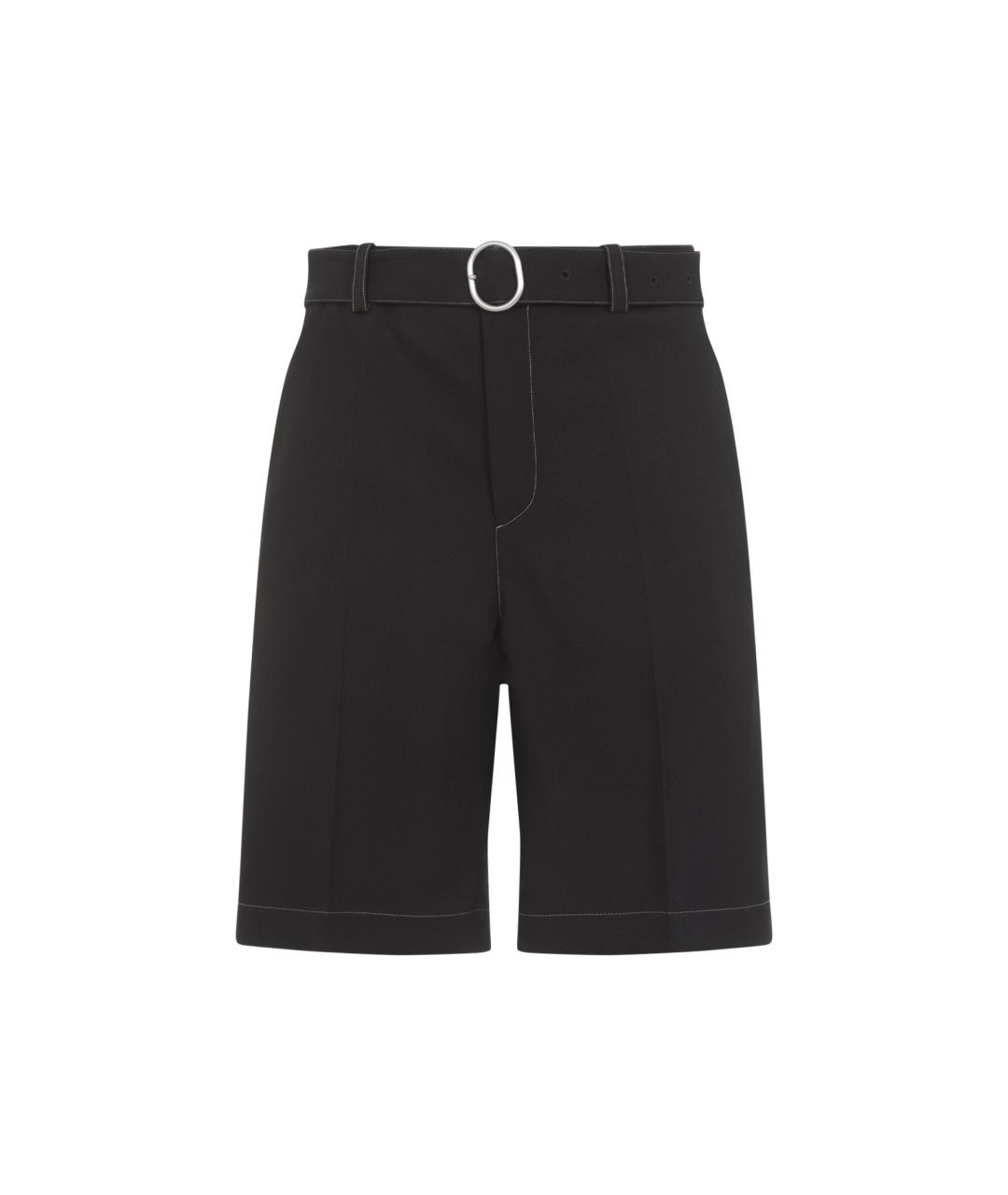 JIL SANDER Черные полиэстеровые шорты, фото 1