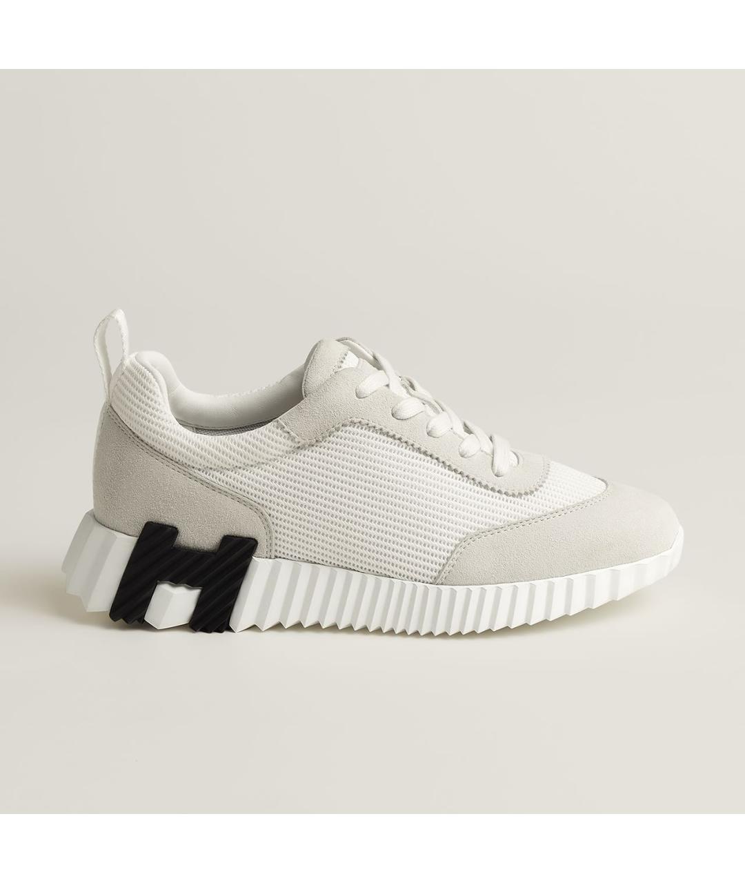 HERMES Белые замшевые кроссовки, фото 7