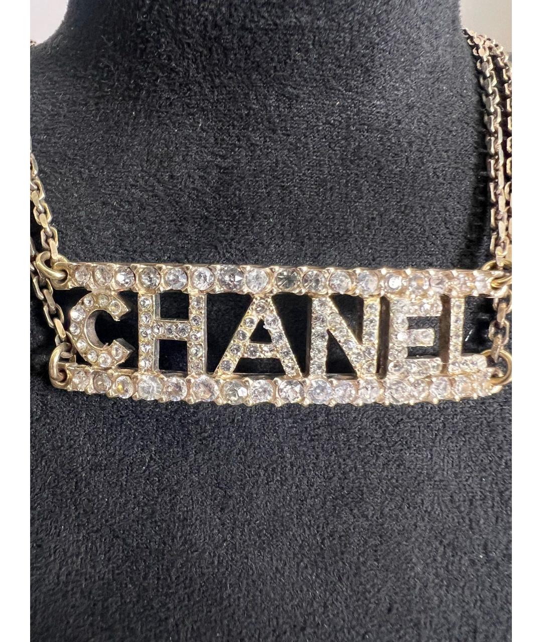 CHANEL Золотое металлическое колье, фото 5