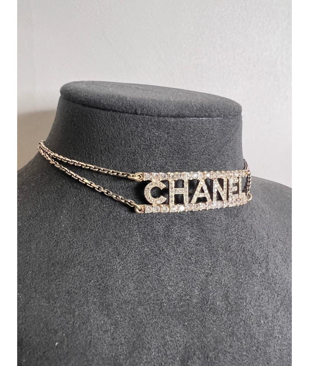 CHANEL Золотое металлическое колье, фото 7