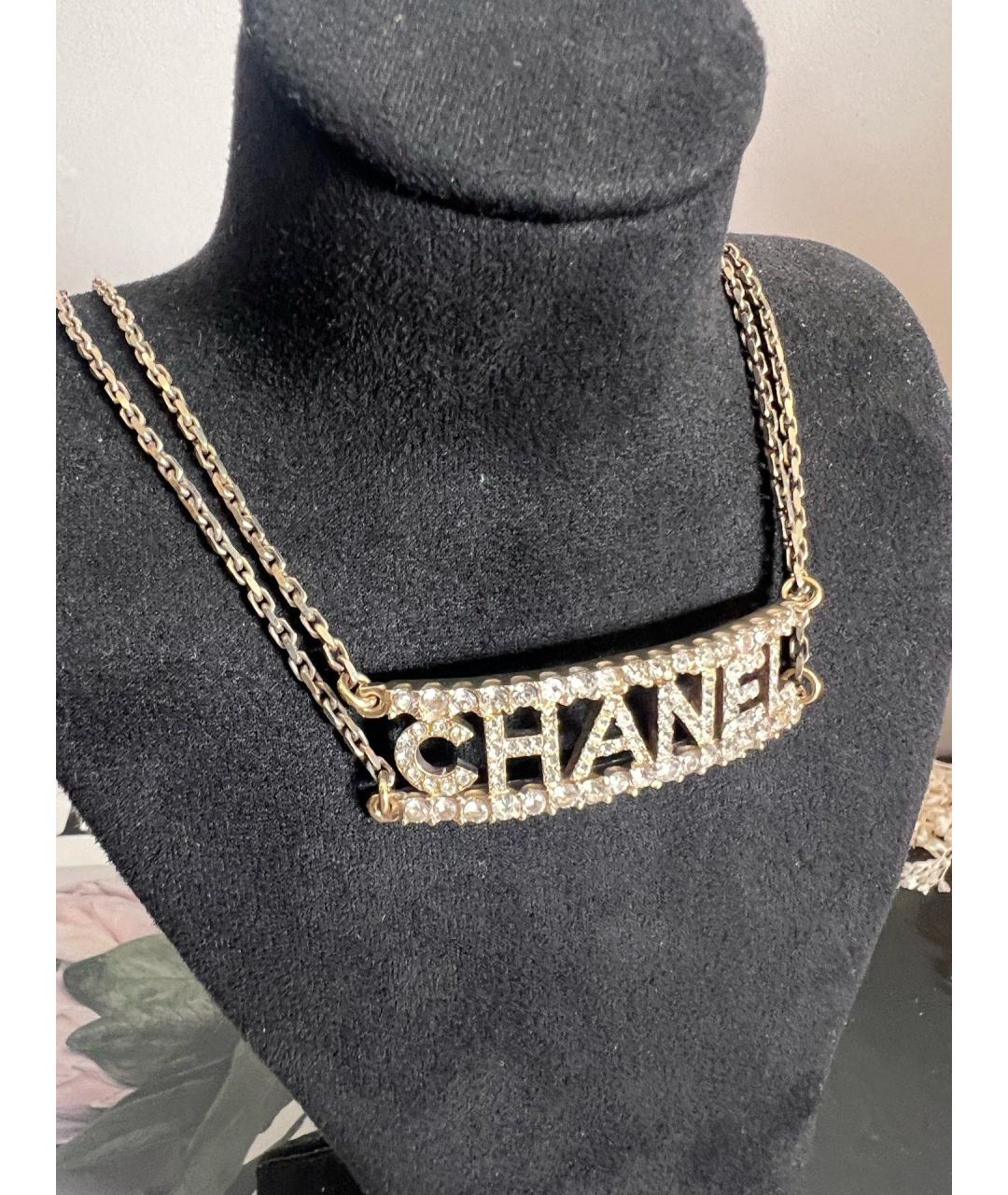 CHANEL Золотое металлическое колье, фото 6