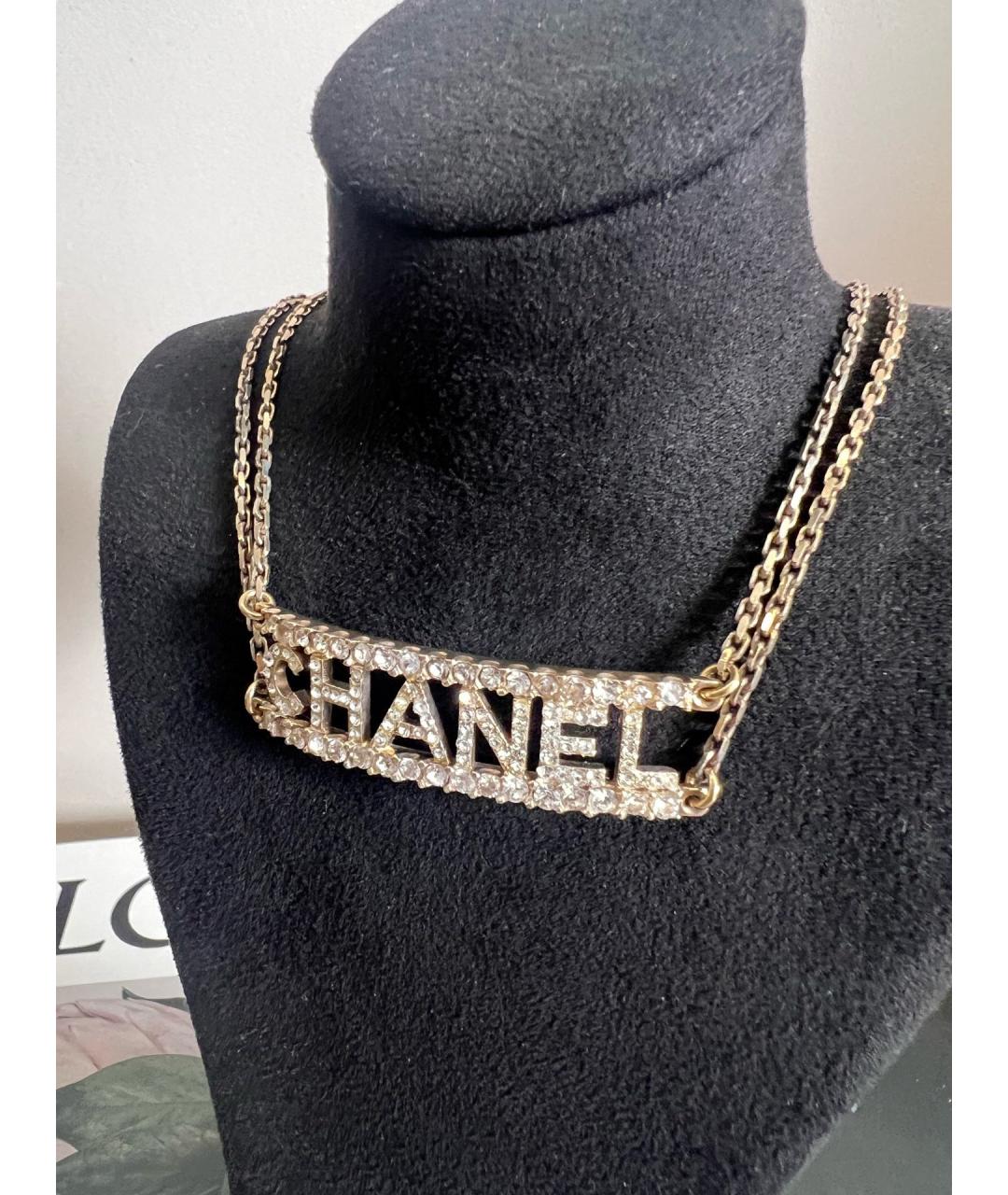CHANEL Золотое металлическое колье, фото 2