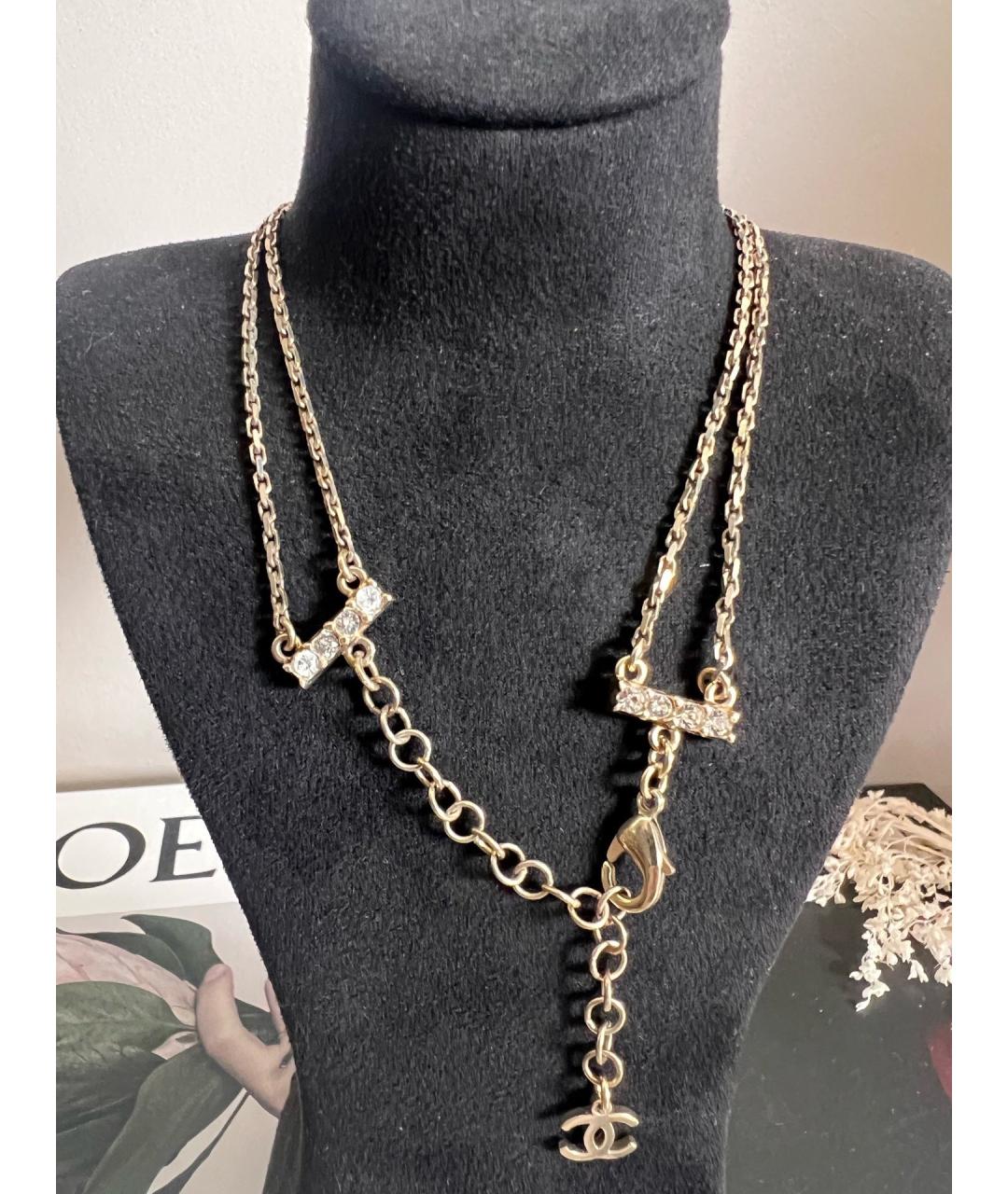 CHANEL Золотое металлическое колье, фото 8