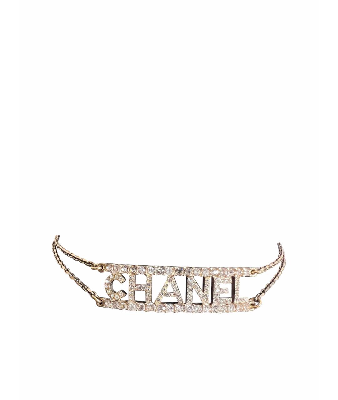 CHANEL Золотое металлическое колье, фото 1