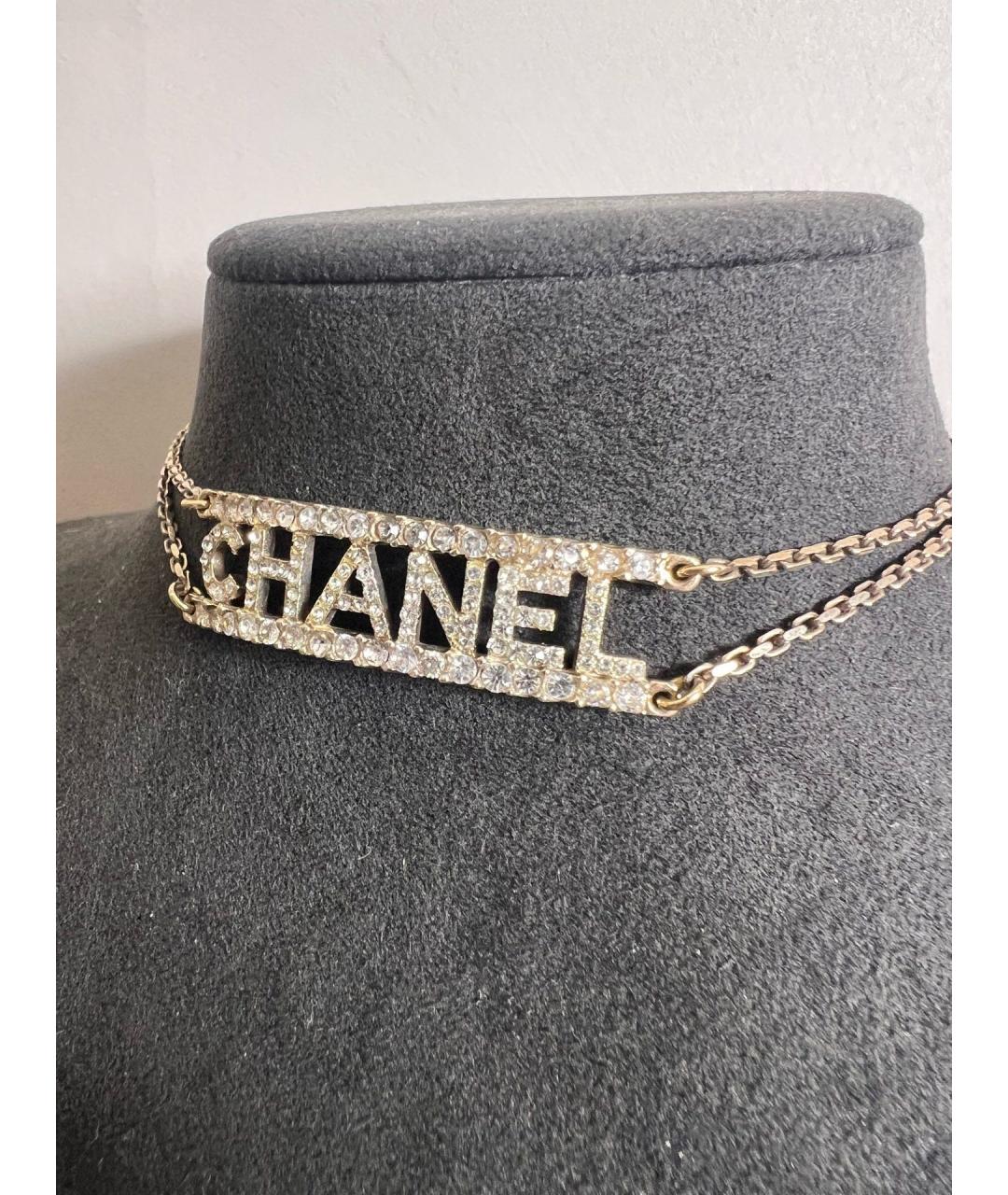 CHANEL Золотое металлическое колье, фото 3
