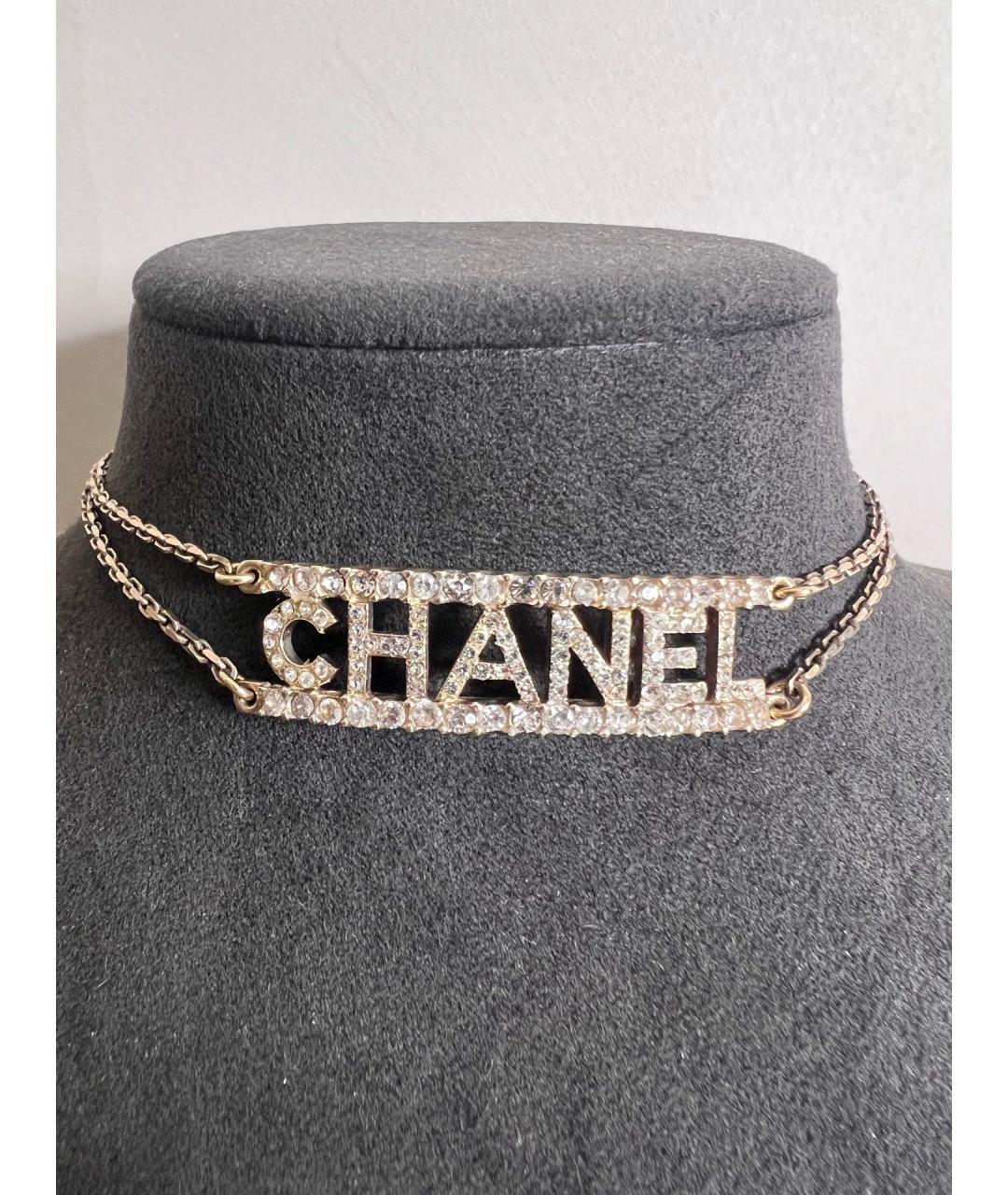 CHANEL Золотое металлическое колье, фото 9