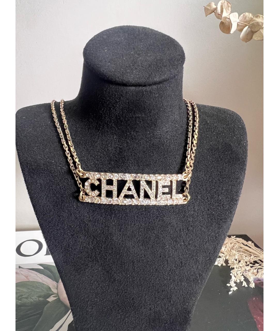 CHANEL Золотое металлическое колье, фото 4