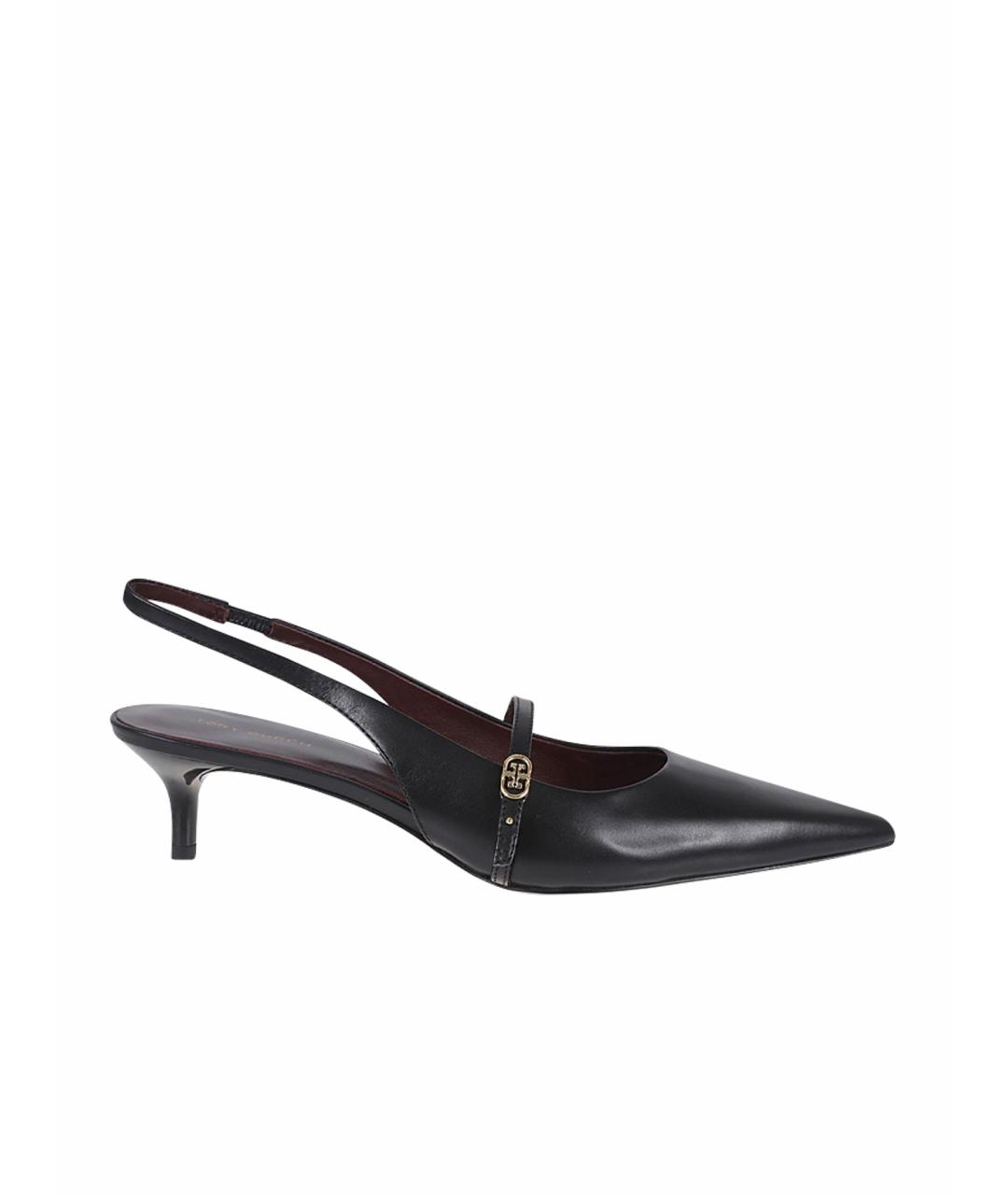 TORY BURCH Черные кожаные туфли, фото 1