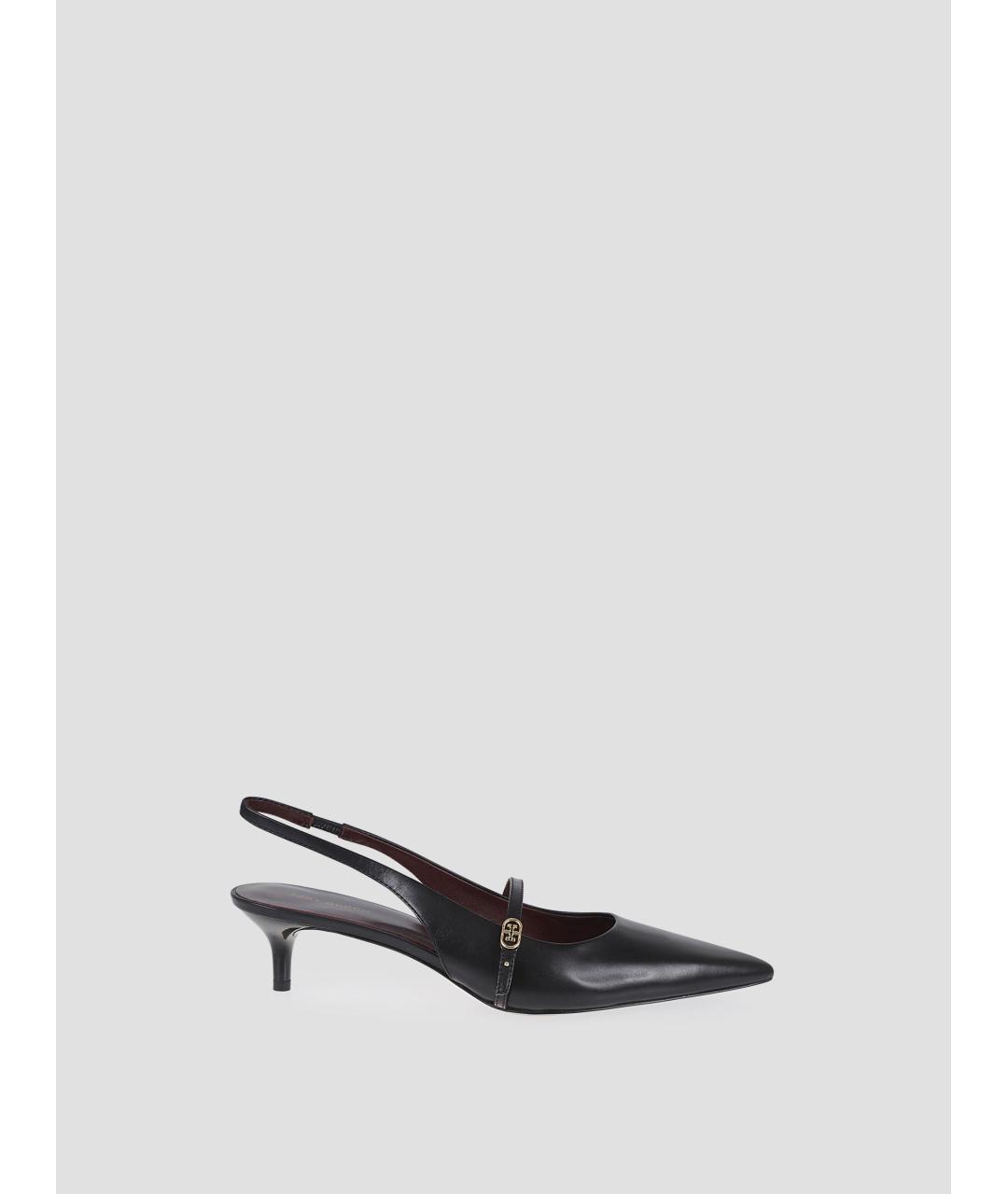 TORY BURCH Черные кожаные туфли, фото 4