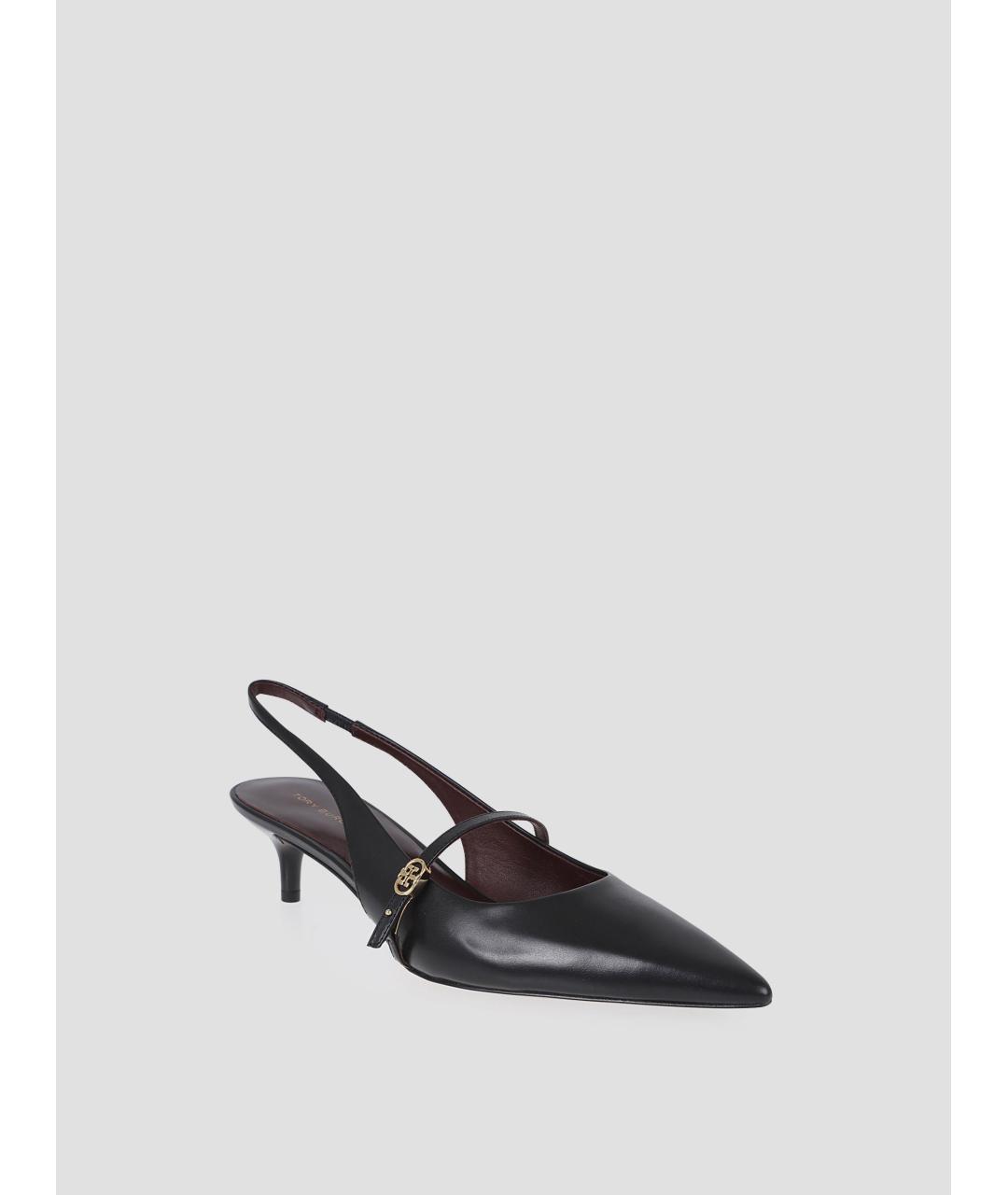 TORY BURCH Черные кожаные туфли, фото 3