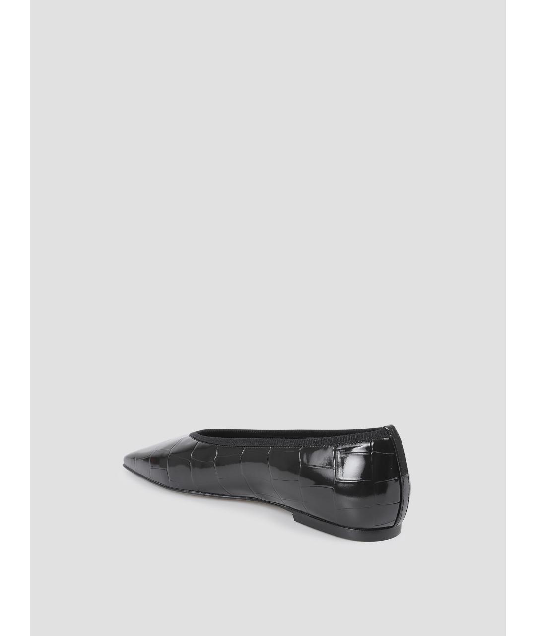 TOTEME Черные кожаные балетки, фото 2