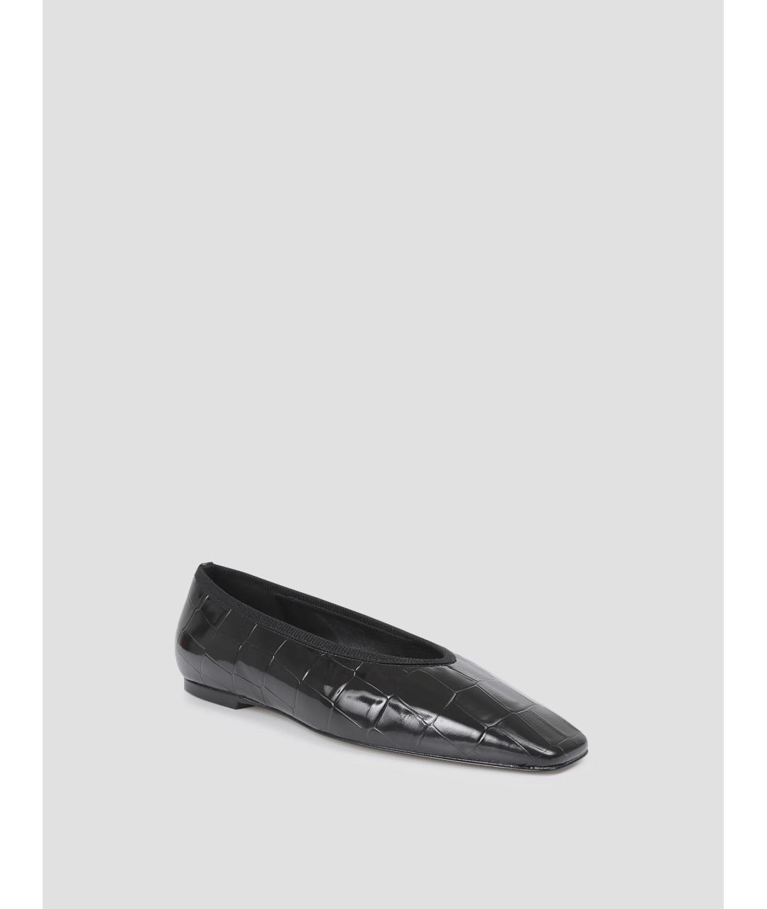 TOTEME Черные кожаные балетки, фото 3