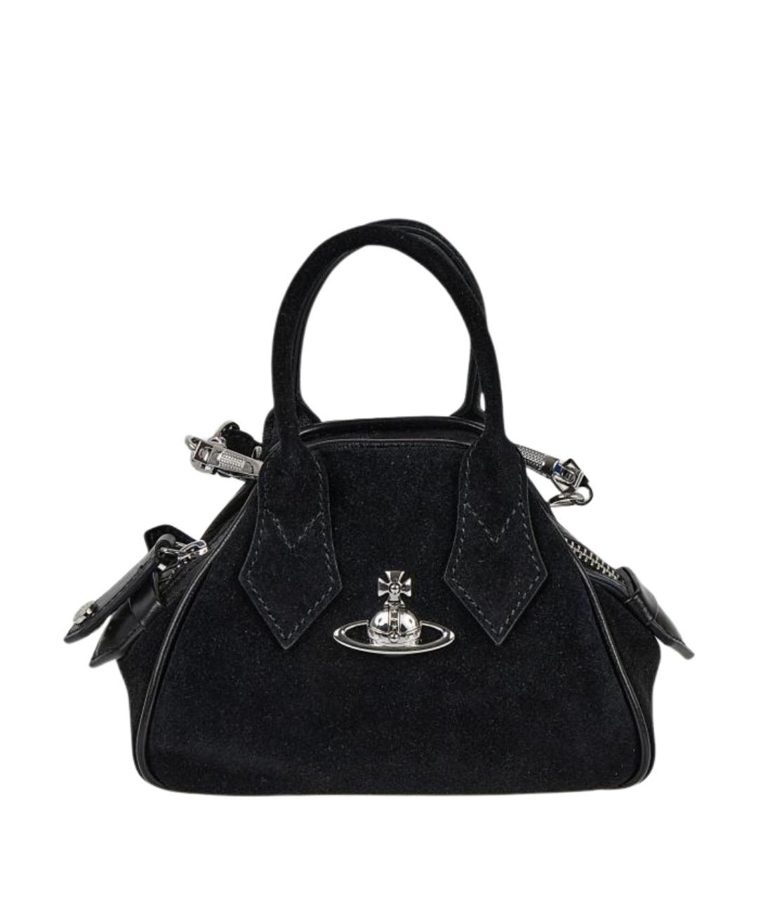 VIVIENNE WESTWOOD Черная замшевая сумка тоут, фото 1