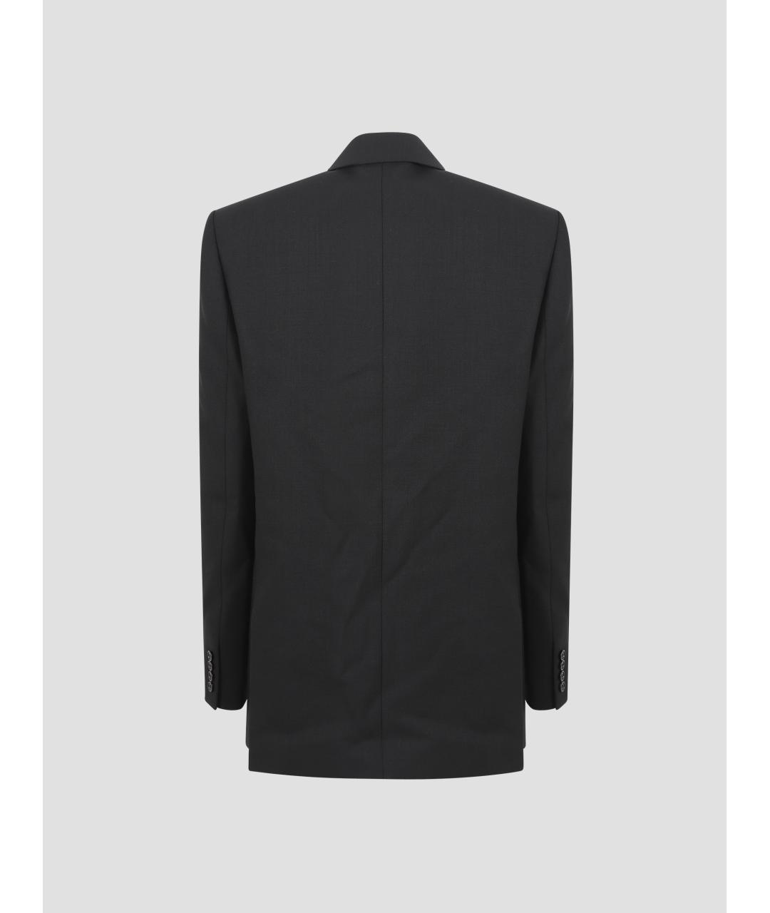 SAINT LAURENT Черный шерстяной пиджак, фото 2