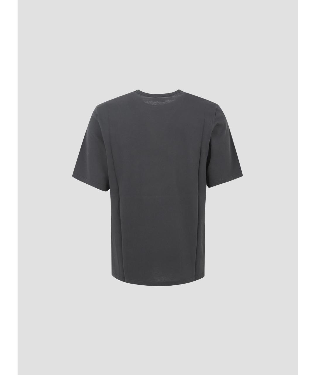 SAINT LAURENT Антрацитовая вискозная футболка, фото 2
