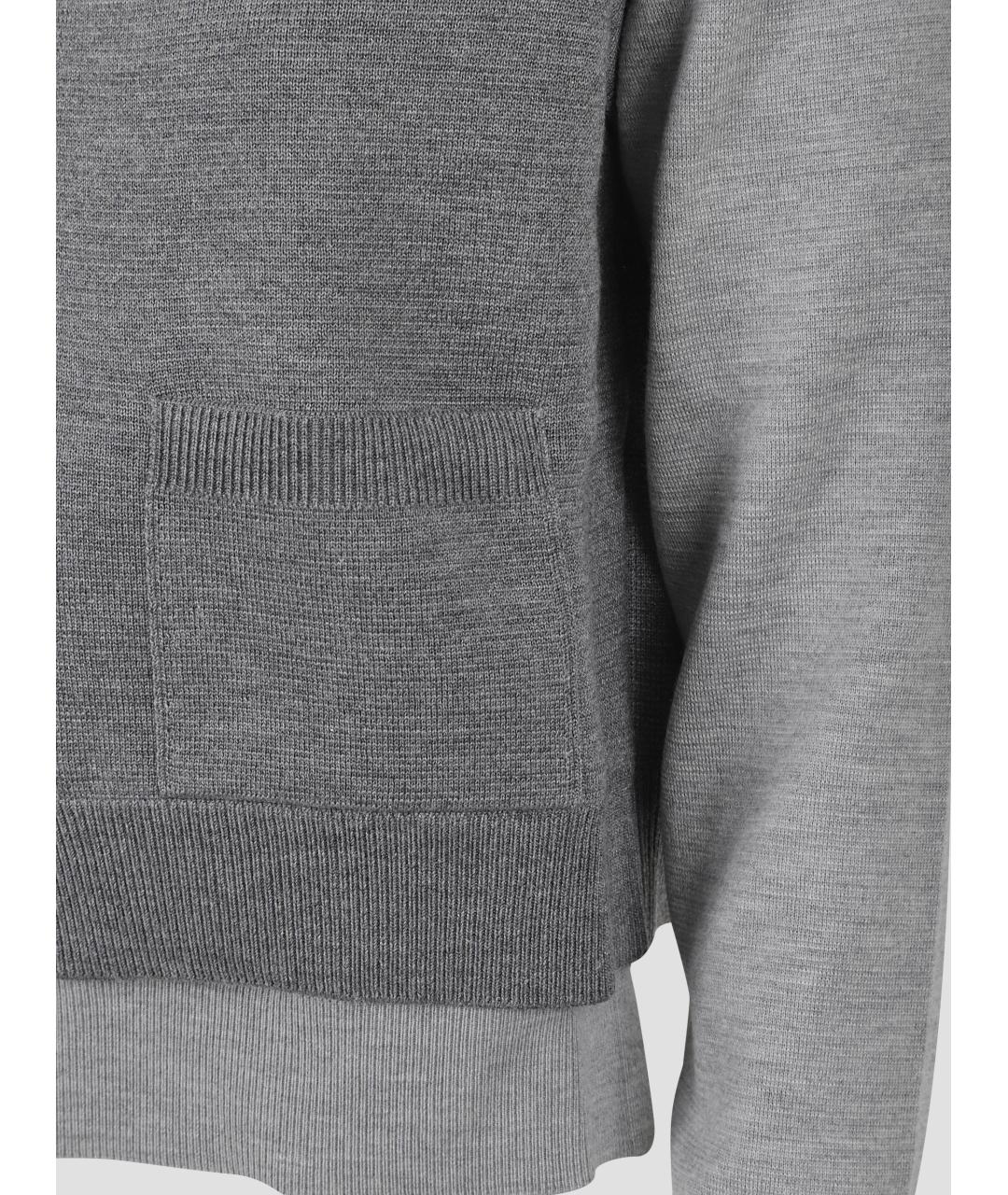 GUCCI Серый шерстяной джемпер / свитер, фото 3