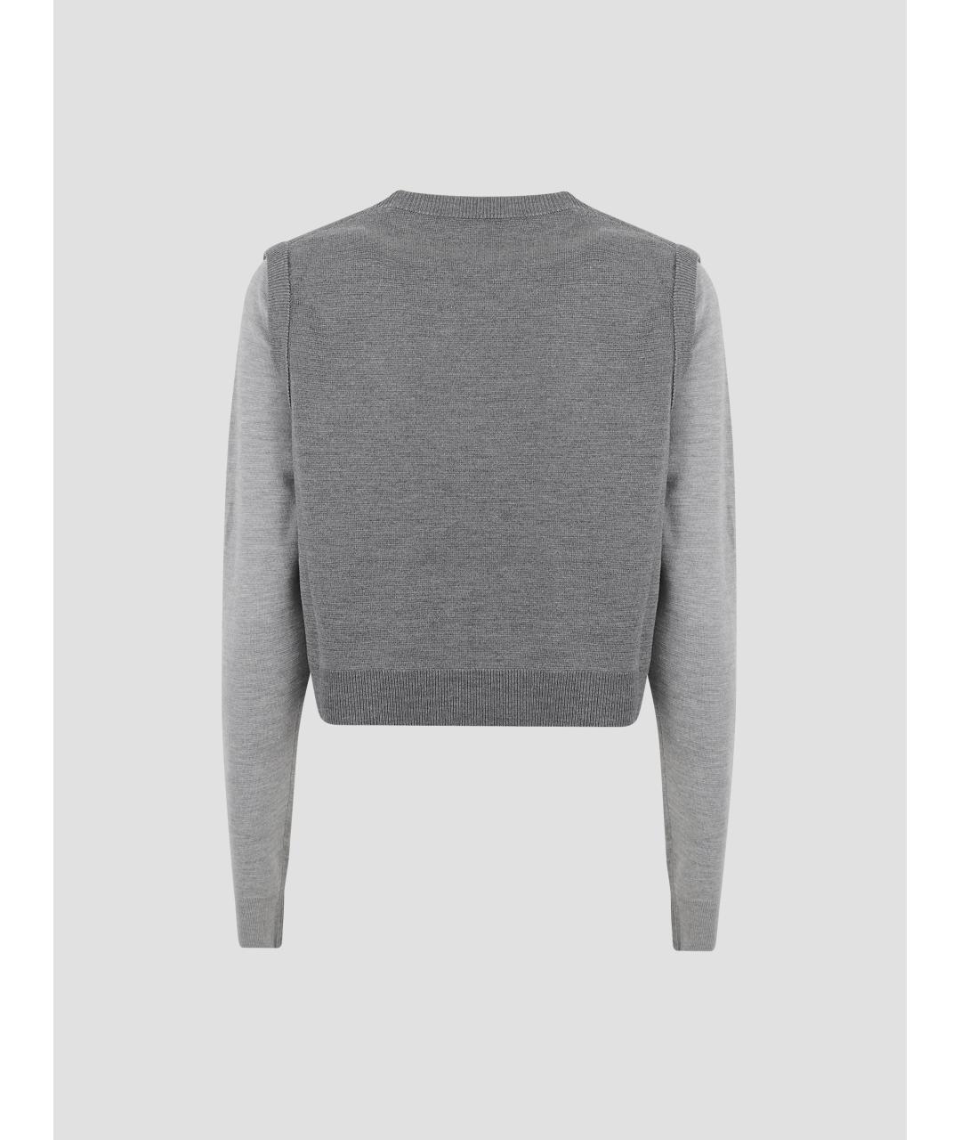 GUCCI Серый шерстяной джемпер / свитер, фото 2