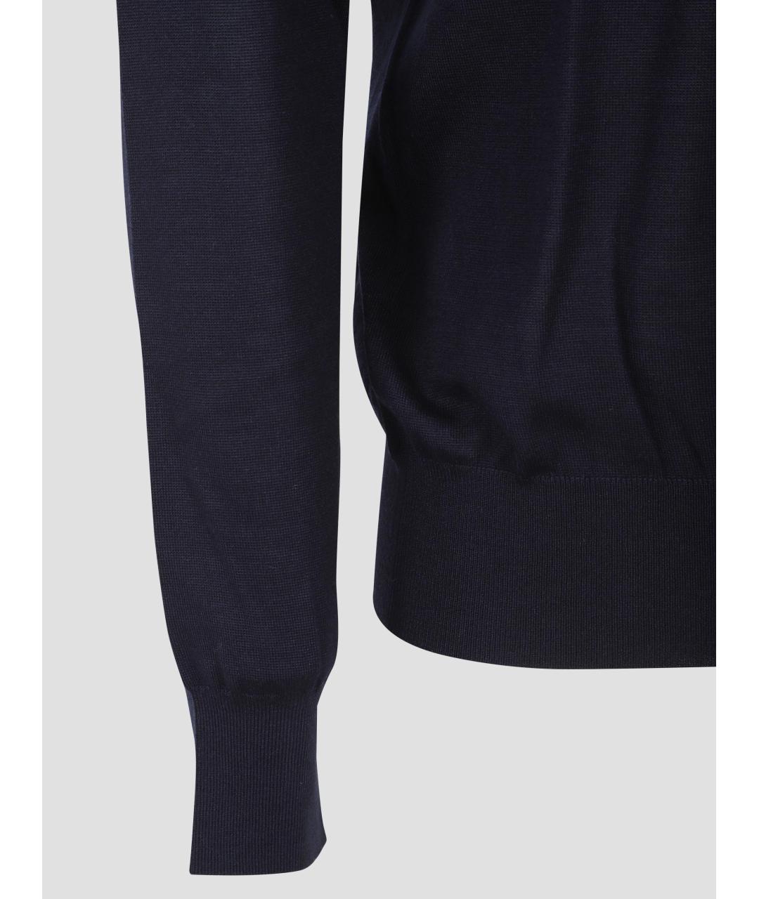 SAINT LAURENT Темно-синяя шерстяная водолазка, фото 3