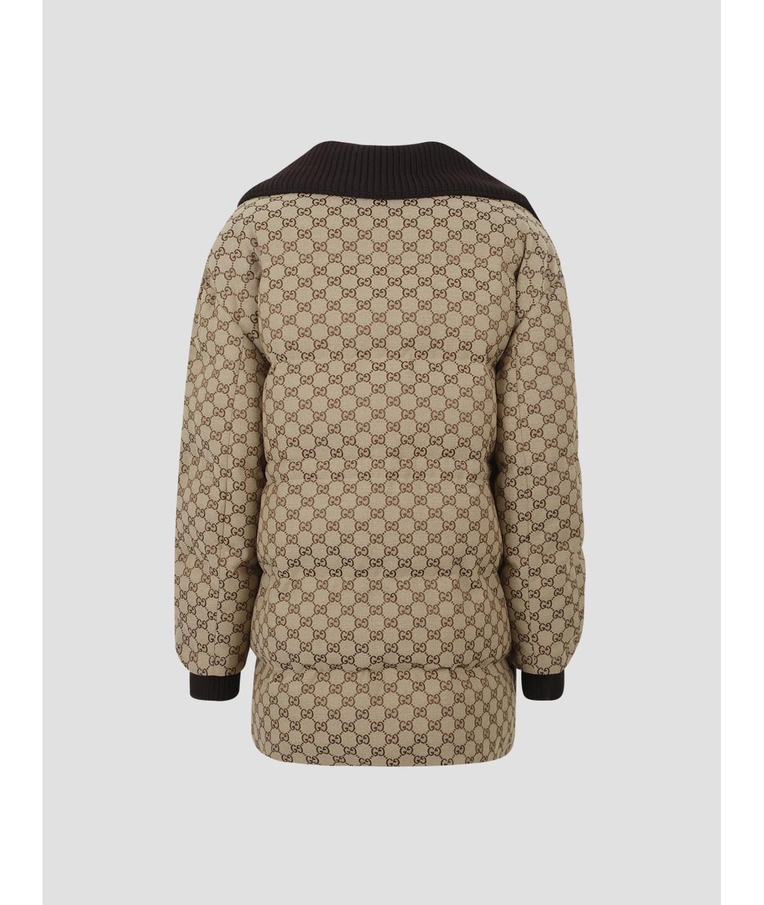 GUCCI Бежевый хлопковый пуховик, фото 2