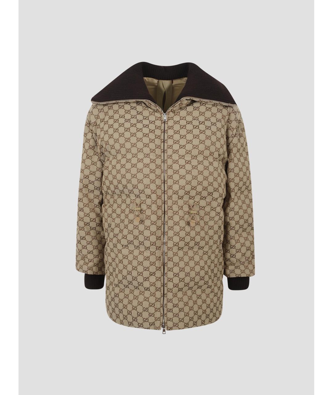 GUCCI Бежевый хлопковый пуховик, фото 4