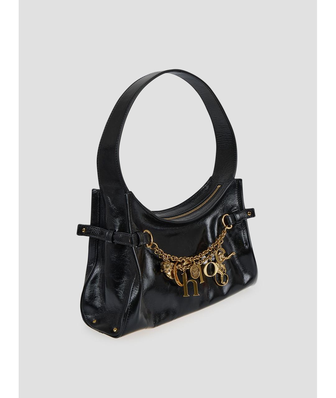 CHLOE Черная кожаная сумка через плечо, фото 2