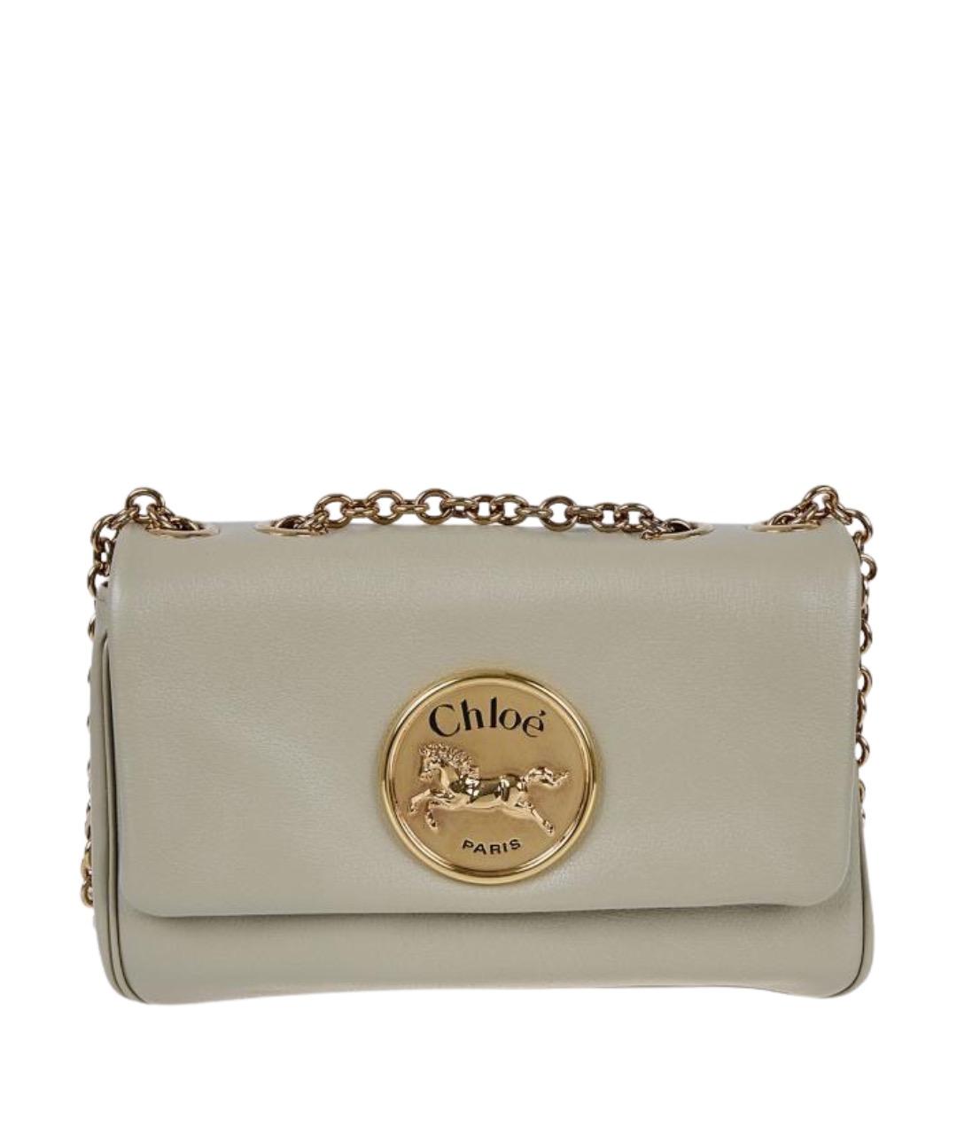 CHLOE Бежевая кожаная сумка через плечо, фото 1
