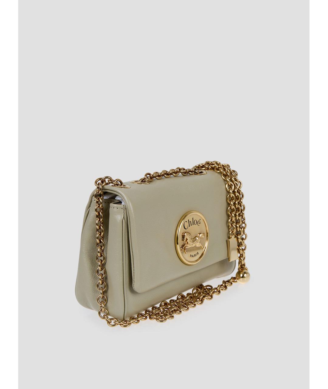 CHLOE Бежевая кожаная сумка через плечо, фото 3