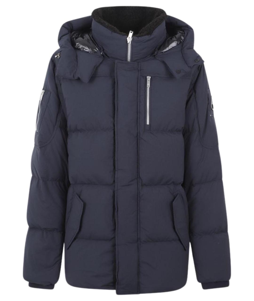 MOOSE KNUCKLES Темно-синий полиэстеровый пуховик, фото 1