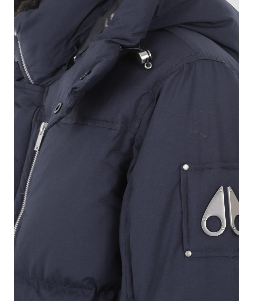 MOOSE KNUCKLES Темно-синий полиэстеровый пуховик, фото 3