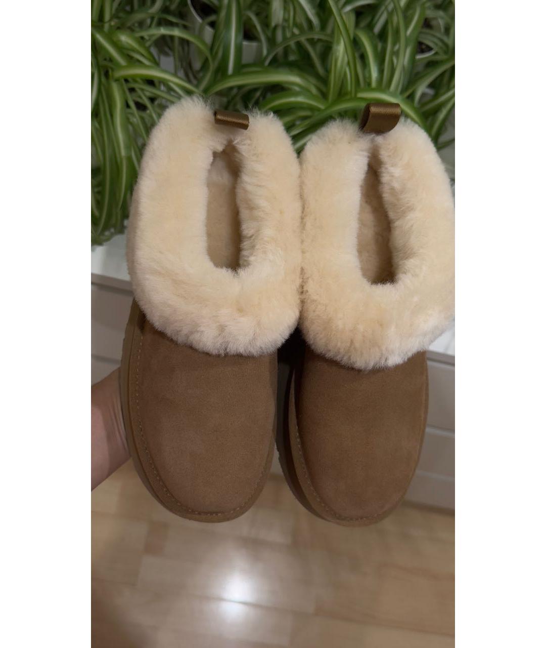 UGG AUSTRALIA Коричневые замшевые полусапоги, фото 3