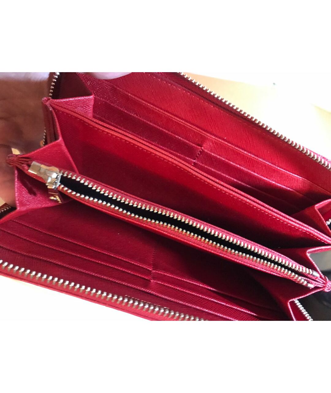 BALDININI Красный кожаный кошелек, фото 2