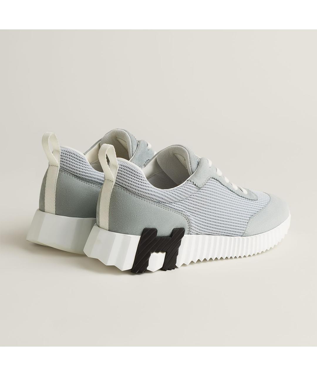 HERMES Голубые текстильные кроссовки, фото 4