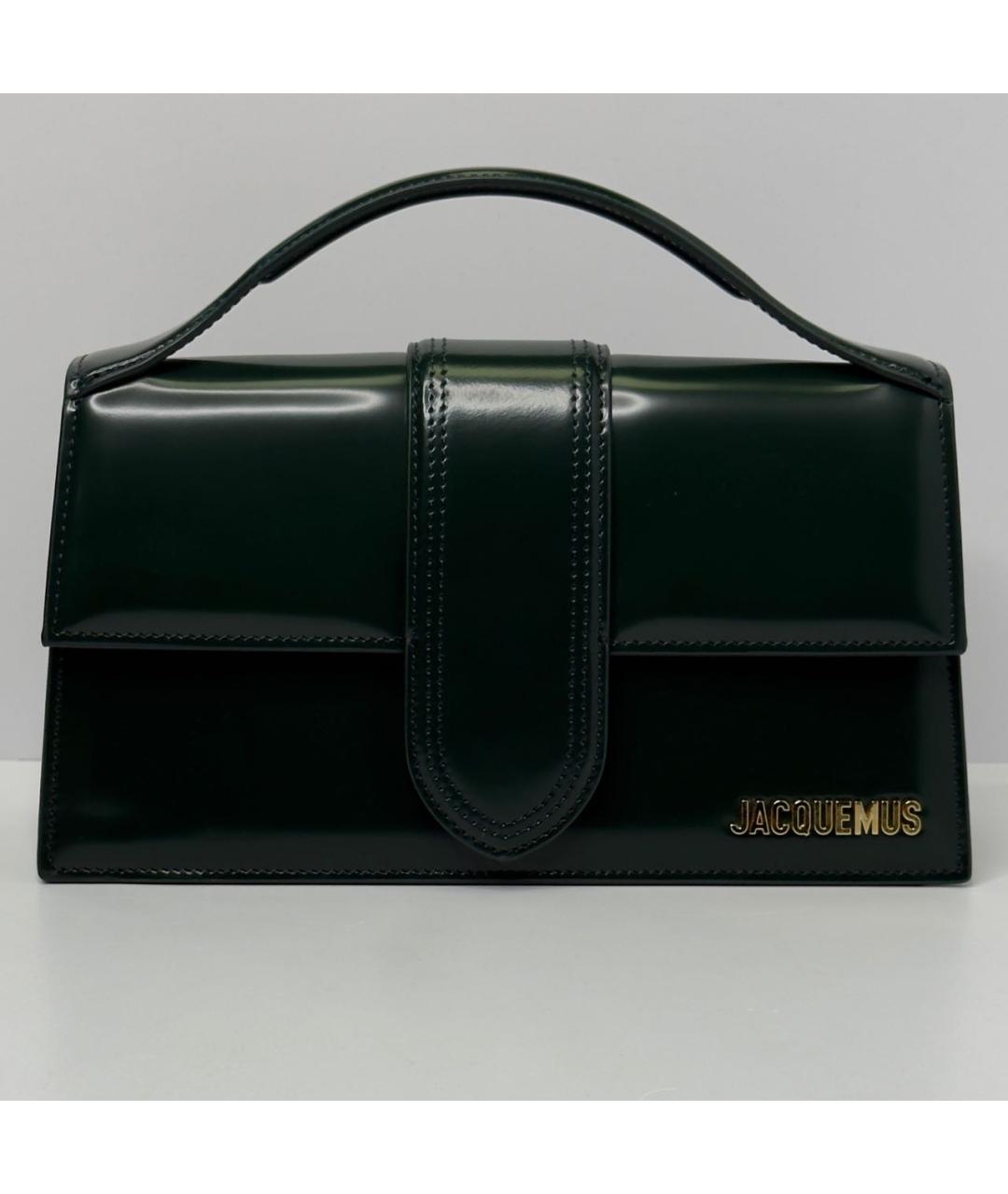 JACQUEMUS Зеленая сумка через плечо из лакированной кожи, фото 9