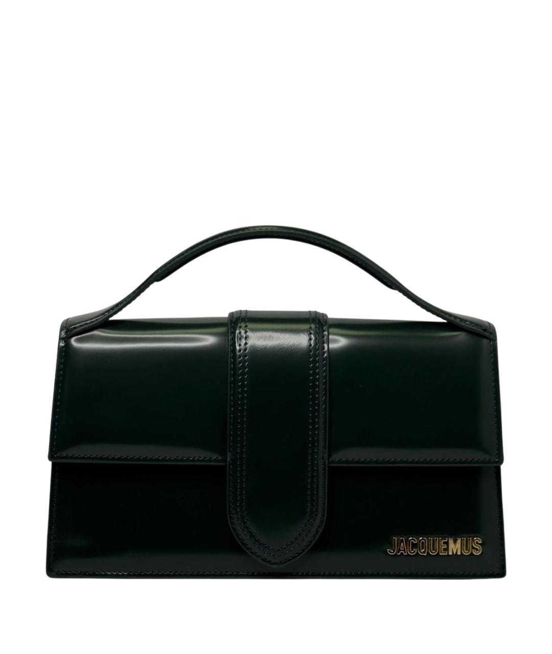 JACQUEMUS Зеленая сумка через плечо из лакированной кожи, фото 1