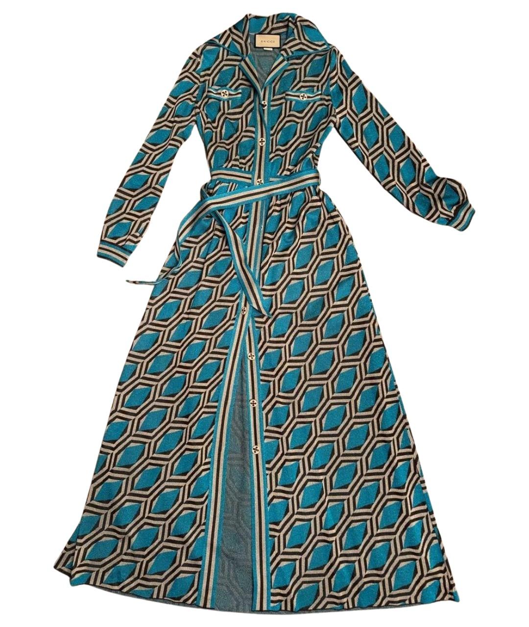 GUCCI Мульти вискозное повседневное платье, фото 1